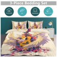 thumbnail image 5 of 3 Pcs Soft Bedding Set, Includes 1 Duvet Cover with Zipper And 2 Pillow,Shams Vintage Guitar With Wings Twin(86"x70"), 5 of 8