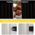 thumbnail image 6 of NICETOWN 100% Blackout Curtains, Pinch Pleated Linen Blend Curtains with Hooks Thermal Sound Reducing Drapes for Bedroom/Living Room, W34 x L84, Cream, 2 Panels, 6 of 8