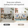 thumbnail image 6 of Vintage Lighthouse Coastal Cabinet Curtains 35"W x 35"L, Nautical Ocean Sea Retro Art Sink Skirt for Bathroom Vanity Kitchen Self Adhesive, Dust-Proof Privacy Curtain for Shelves Closet Pantry, 6 of 9