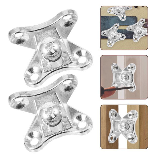 BRIGHTFUFU 12Ensemble Connecteurs d'Angle pour Meubles Support de Montage Robuste Alliage de Zinc Argent
