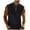 Black, variant on cocolona Mens Summer Tank Tops Zipper V Neck Sleeveless Workout T-Shirts Fashion Casual Solid Color Blouses