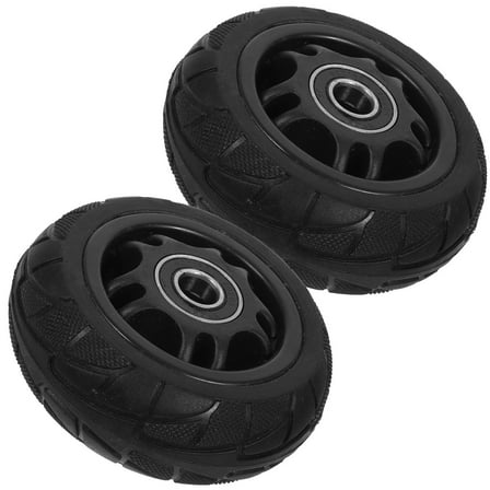 KALLORY 2Pcs Round Caster Wheel for Cart Heavy Duty Castor Wheels 4 Inch