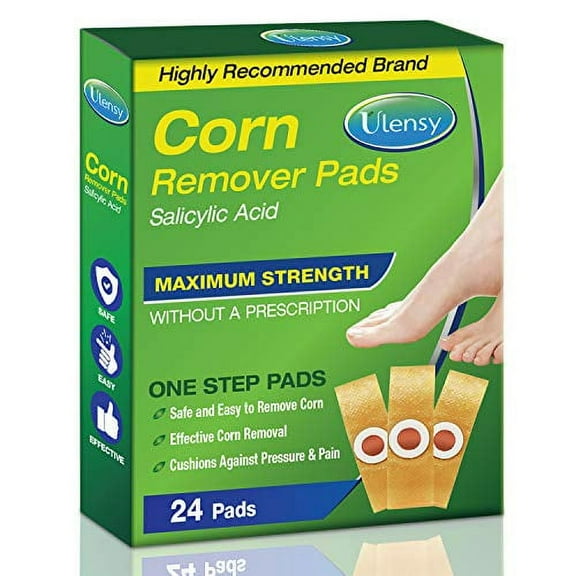 Corn Remover, 24 Corn Remover Pads, Toe Corn and Callus Removal, Corn Treatment Pads, Corn Remover Pads for Foot Corn Removal, 24 Pads