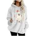 thumbnail image 2 of HongQid Fuzzy Hoodies for Women Pullover Graphic Hoodie Cozy Winter Pockets Hooded Sweatshirt Athletic Fleece Hoodies, 2 of 4