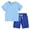 Light Blue, variant on Summer Baby Girls Clothes Set Children Girl Short Sleeve T Shirt + Shorts 2pcs Suit