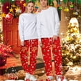 thumbnail image 3 of Halloween Christmas Pajama Pants Women Men Fuzzy Flannel Pjs Pants Pajama Bottom Couples Lounge Costume Gifts, 3 of 6