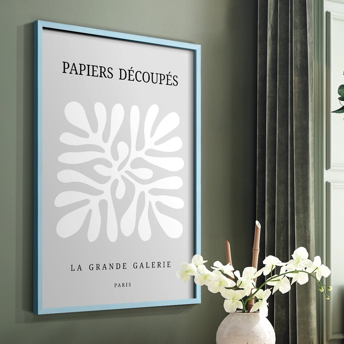 Matisse CCCLXXXVIII in Blue Solid Wood 8 x 10 Framed Print