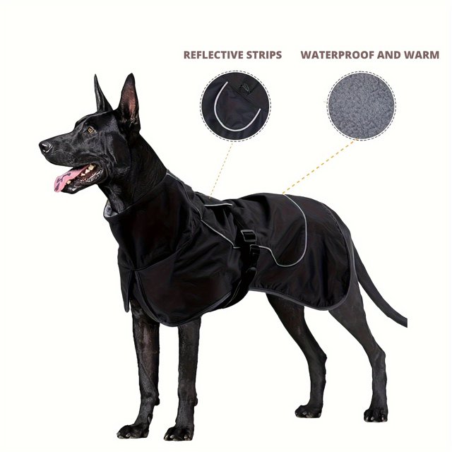 CNKOO Double-Layer Waterproof Winter Dog Coat for Large Dogs - Rainproof & Warm Dog Jacket