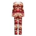 thumbnail image 5 of Fengactive Valentines Pajama Sets for Women 2 Piece Long Sleeve Heart Print Tops and Pants Loungewear Pjs Set Sleepwear, 5 of 6