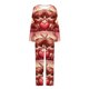 thumbnail image 5 of RKSTN Valentine's Gifts Pajamas Set for Women Oversized Crewneck Valentine's Day Loves Heart Graphic Printed Loungewear Matching Set Womens Casual Loose Long Sleeve T Shirt and Pjs Pant 2 Piece Set, 5 of 6