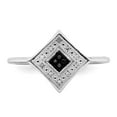 thumbnail image 4 of White Night Sterling Silver Rhodium-plated Black and White Diamond Ring, 4 of 7