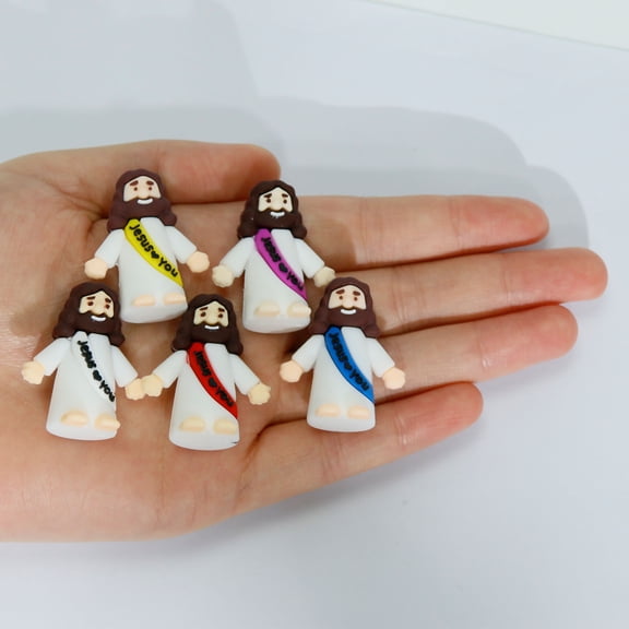 120 pcs Little Jesus Figures Jesus Loves You Mini Jesus Figures Hide and Seek Religious Party Favors Sunday School Baptism Gifts
