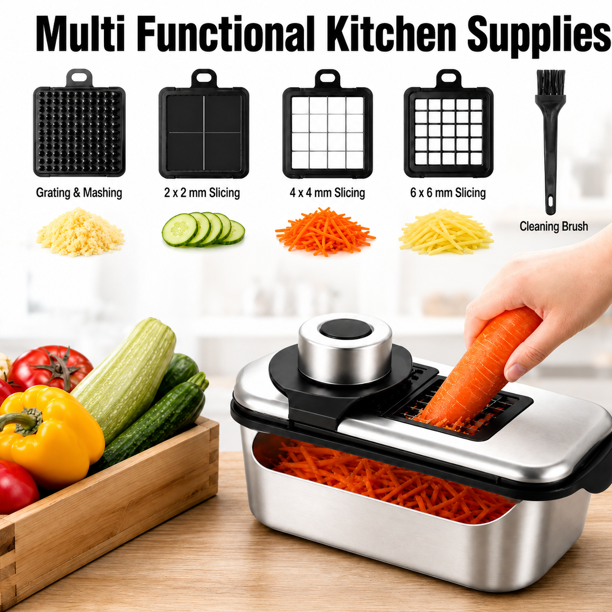 DARZU 9-in-1 Vegetable Chopper with Container photo 2
