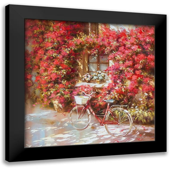 Volkova, Ira 15x15 Black Modern Framed Museum Art Print Titled - Happy Bike