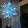 thumbnail image 7 of Northlight 10" Silver Snowflake Lighted Christmas Tree Topper - Blue Lights, 7 of 7