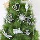 thumbnail image 5 of Adornos de cristal navideños, copos de nieve, árbol de Navidad, colgante transparente, decoración para fiesta de Navidad, Año Nuevo 2024, 5 of 5