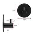 thumbnail image 4 of 4 unids adhesivo gancho autoadhesivo negro montaje de pared llave toalla toalla súper resistente acero inoxidable gancho, 4 of 5
