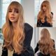 thumbnail image 1 of Peluca Larga Ondulada Rubia Fresa de 26 Pulgadas Suyoo Cabello Sintético Natural, 1 of 5