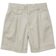 Girl's School Uniform Cuffed Pleat-Front Shorts