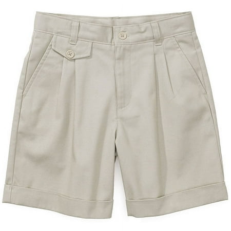 Girl's School Uniform Cuffed Pleat-Front Shorts