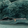 thumbnail image 5 of Gusuhome Shaggy Plush Duvet Cover Set King Size Ultra Soft Fluffy Comforter Cover Set Luxurious Fuzzy Tie Dye Bedding Set 3Pcs (1Duvet Cover + 2Pillowcases) with Zipper Closure Green Ombre, 5 of 5