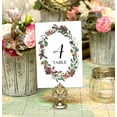 thumbnail image 1 of Darling Souvenir Double Sided Print Floral Oval Wreath Table Numbers Decorative Table Place Cards DIY-4" x 6" (1 to 20), 1 of 4