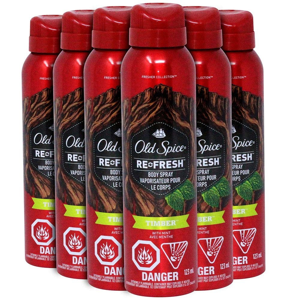 Old Spice Body Spray, ReFresh Timber With Mint, Refreshing Body Spray