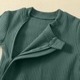thumbnail image 7 of Newborn Boys Girls Clothes Infant Baby Romper Cotton Ribbed Knit Long Sleeve Front Zip Up Jumpsuit Onesie (12-18 Monthss, Green), 7 of 7