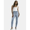 thumbnail image 2 of Time and Tru Women's High Rise Skinny Leg Denim Jegging, 28.5" Inseam, Sizes XS-XXXL, 2 of 5