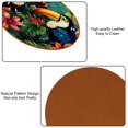 thumbnail image 5 of Toucan Set of 6 Round Microfiber Leather Coasters, 11x11 cm/4.3x4.3 in, Stain Drink Mats for Home and Office, 5 of 6