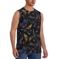 thumbnail image 2 of Kdxio Lavender Flowers for Men's Muscle T-shirt,Sleeveless for Workout Running Athletic Gym Lounge Casual, 2 of 7