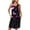 Purple, variant on Oplxuo Pleated Summer Dress for Women Trendy Butterfly Printed Casual Crewneck Sleeveless A-Line Swing Beach Dress with Pockets