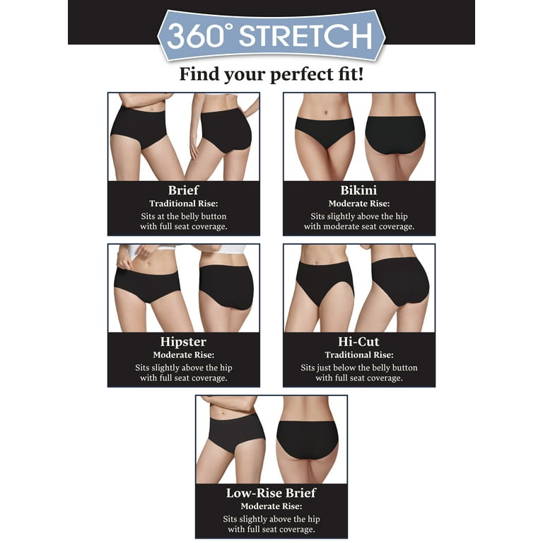 Fruit of the Loom Women's 6pk 360 Stretch Seamless Hi-Cut Underwear -  Colors may vary 7