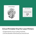 thumbnail image 4 of Cricut 8.5" x 11" White Printable Vinyl Sheets 25 Count, 4 of 7