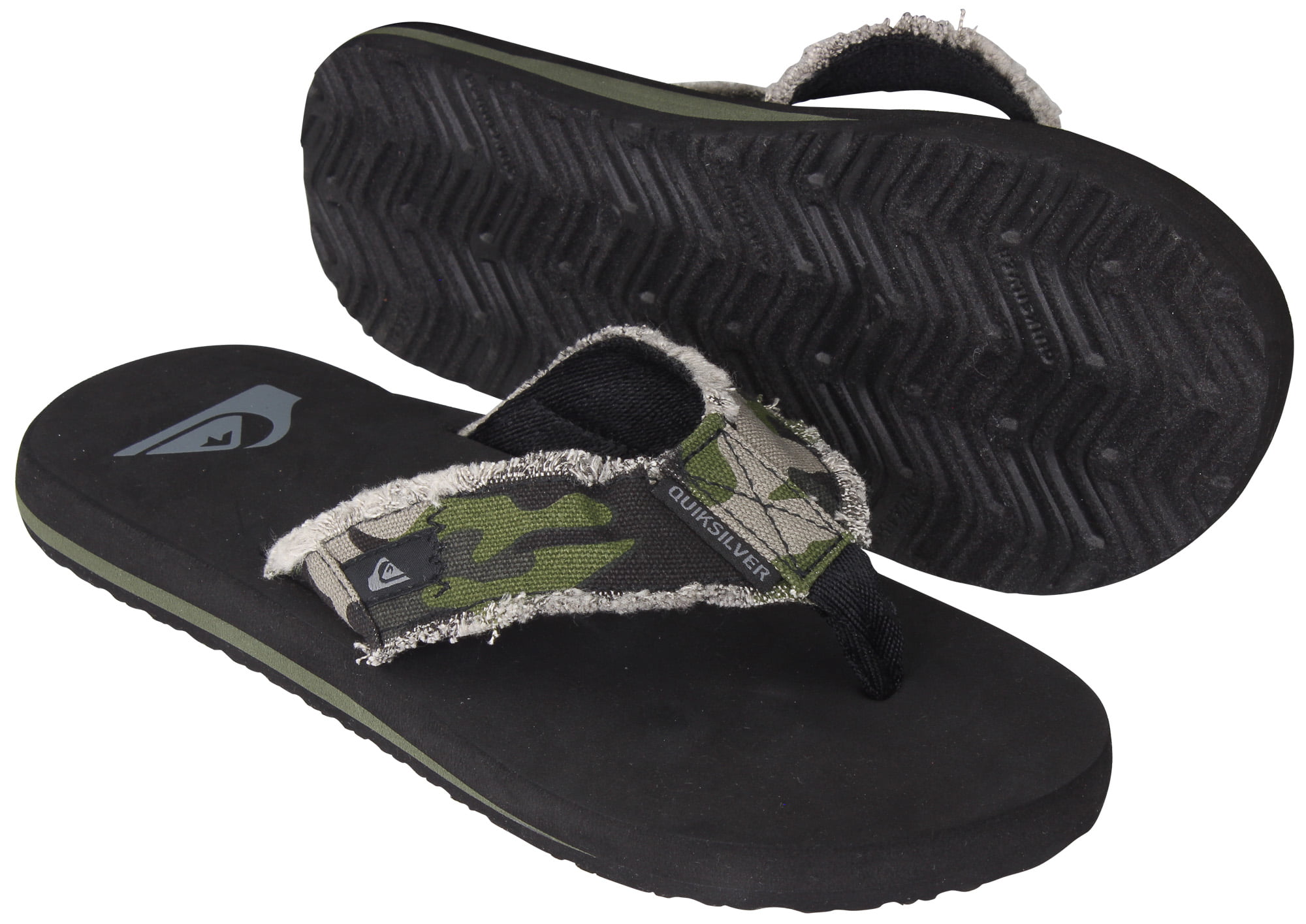 Quiksilver Mens Monkey Abyss Sandals - Black/Green Camo