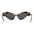 thumbnail image 4 of Retro Womens High Temple Thick Arm Plastic Cat Eye Sunglasses Tortoise - Black, 4 of 4