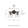 thumbnail image 2 of 2 Light Bath Vanity In Farmhouse Style-9.5 Inches Tall And 15.5 Inches Wide Capital Lighting 147621Ck-536, 2 of 6