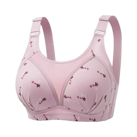 Lovzfmll Bras for Women Plus Size Back Snap Printed Collection Accessory Breast Gathering Thin Strapless Style Full Coverage Bra