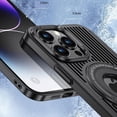 thumbnail image 6 of Magnetic Series Designed for iPhone Case[Compatible with MagSafe[Military Drop&Full Body Protection] Heat Dissipation Ring Holder Stand Logo View Shockproof Cover (Black,iPhone 14 Pro Max), 6 of 7