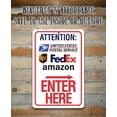 thumbnail image 2 of Delivery Sign for Package and Box Deliveries - Enter Here - Great for Offices and Home Packages and Boxes Delivery Instructions - Large 8" x 12" Aluminum Safe for Use Indoors or Outdoors, 2 of 3