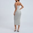 thumbnail image 5 of Women Tube Top Dresses Knit Strapless Cut Out Striped Midi Bodycon Dress Summer Backless Fitted Long Beach Dresses, 5 of 6