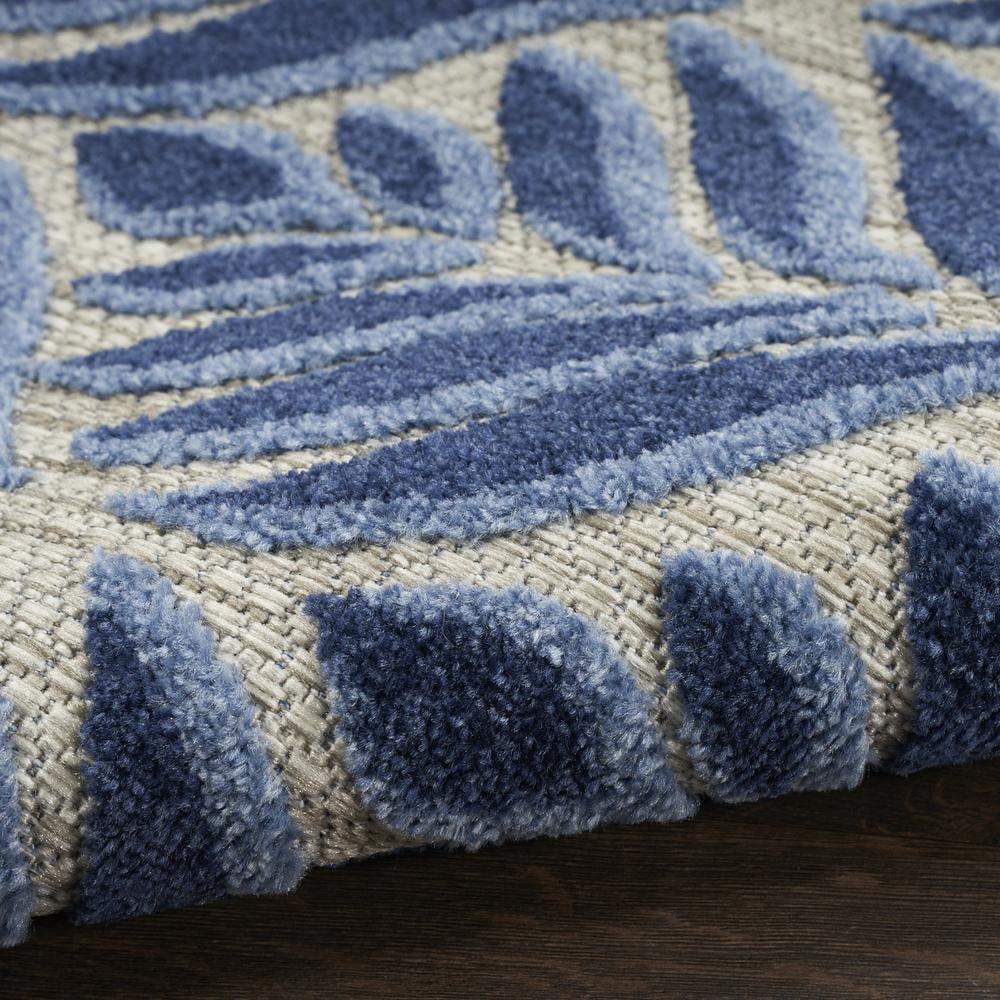 Nourison Aloha Indoor/Outdoor Blue 7' x 10' Area Rug, (7x10)