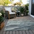 thumbnail image 6 of Addison Rugs Chantille Indoor/Outdoor Transitional Waves Teal Washable Rectangle Rug, 10' x 14', 6 of 6