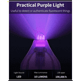 thumbnail image 2 of Mini UV LED Keychain Flashlight 10 Lumen Portable Purple Light Detector Battery Powered Fluorescent Torch, 20 Pack, 2 of 7
