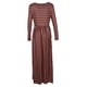 thumbnail image 5 of Vestido Maxi Despojado Elegante para Mujer Top Ajustable de Manga Larga Suave Transpirable Café XL Baoblaze vestido maxi a rayas, 5 of 8