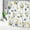 White, variant on White Daisy Flower Shower Curtain for Bathroom, Yellow and Blue Floral with Vintage Butterfly on White Fabric Shower Curtain with Hooks, Nature Botanical Bathroom Curtain Shower Set, 72" W x 72" L