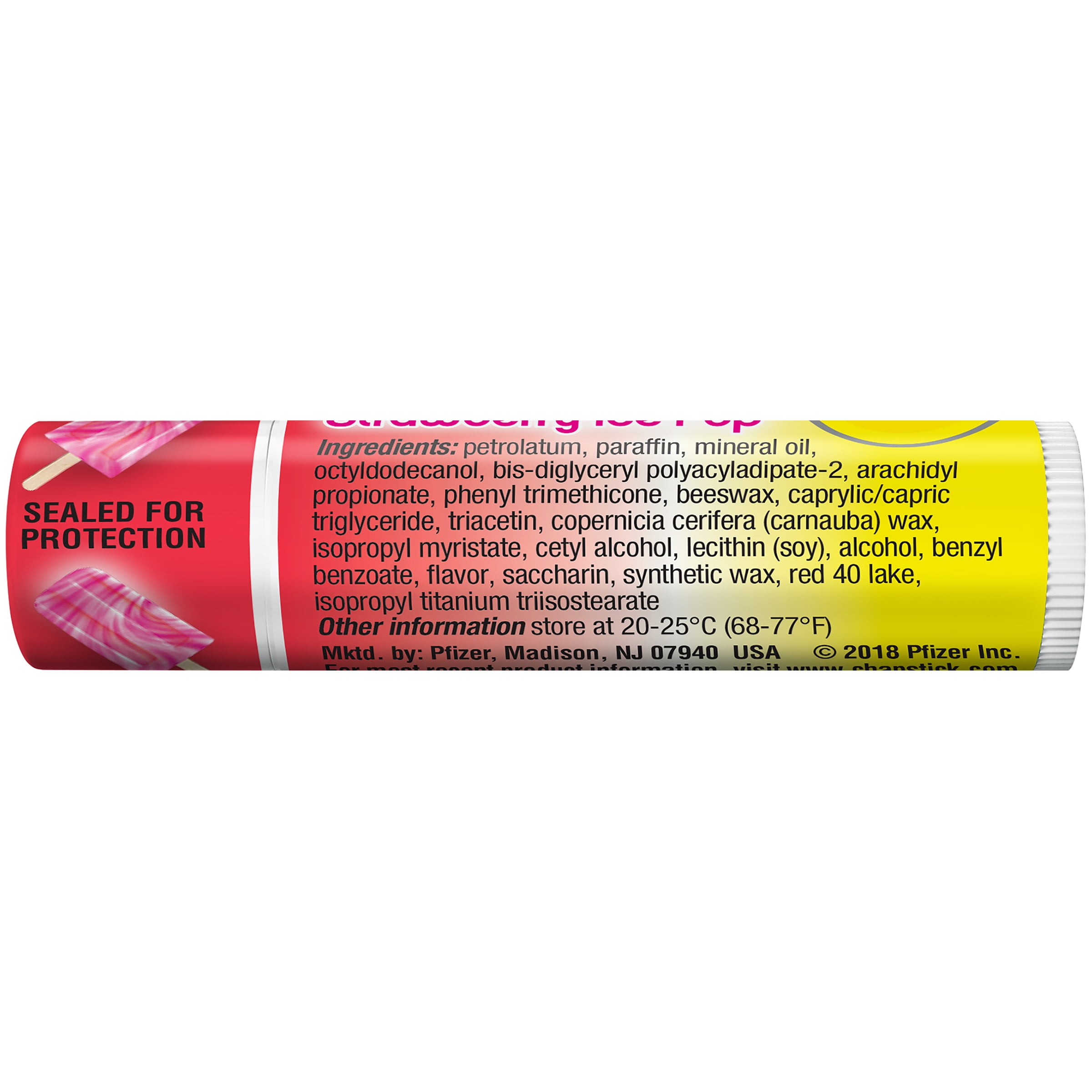 ChapStick Strawberry Ice Pop Flavored Lip Balm Tube, Lip Moisturizer - 0.15 oz