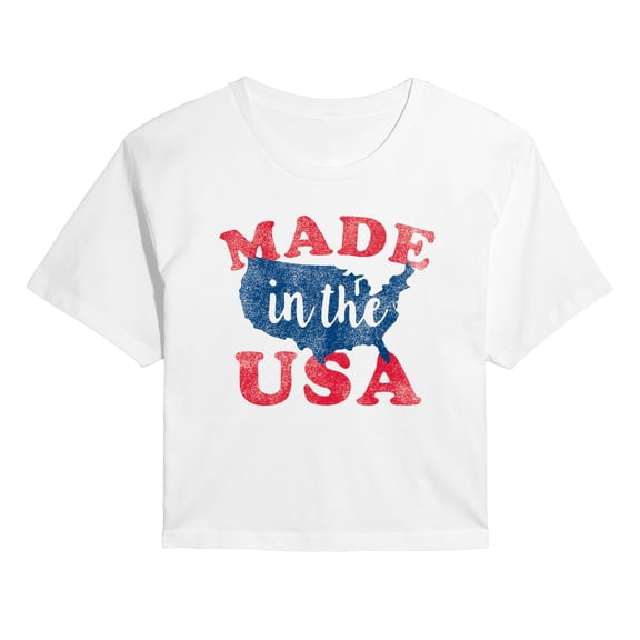 Instant Message - Made in the USA Cropped Graphic T-Shirt