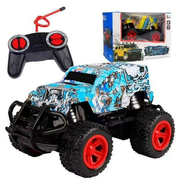 Graffiti Toy Car Collection Kids Off-road Vehicle Model Durable Realistic Texture Four-way Remote High-speed Racing Cars For 3-6 years