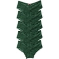thumbnail image 3 of Women's Briefs Full Waist Trainer for Women Microfiber Underwear Lifter Panties plus Size Seamless Underwear for Women Running Womens Panties Bikini Nylon Lace L Womens Lace Green L, 3 of 3